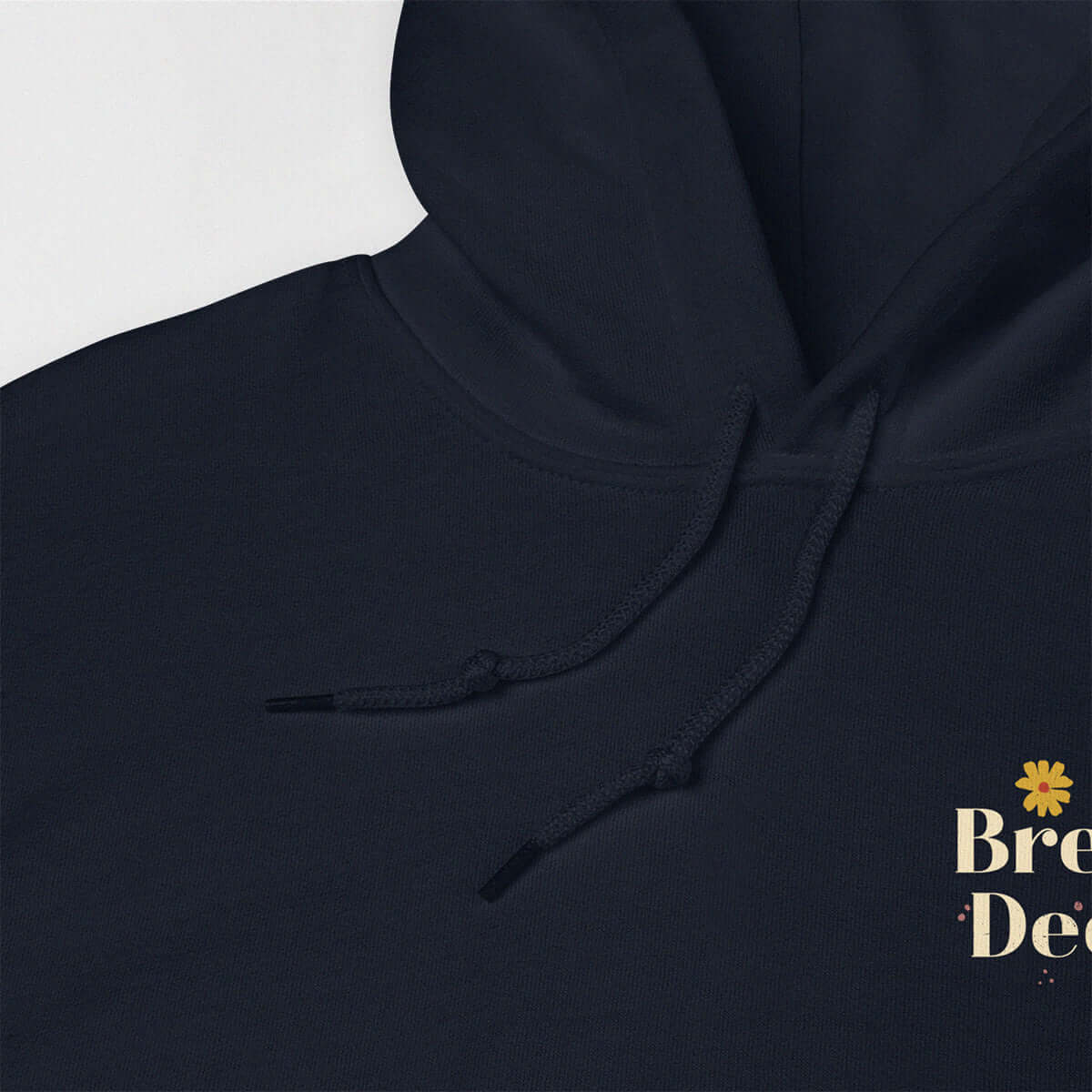 Not Roses - Breathe Deeper Hoodie (navy). Detail view 2