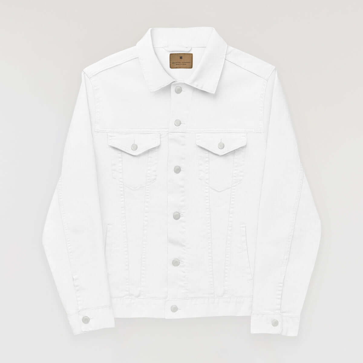 Good Vibes Denim Jacket - White Stitch