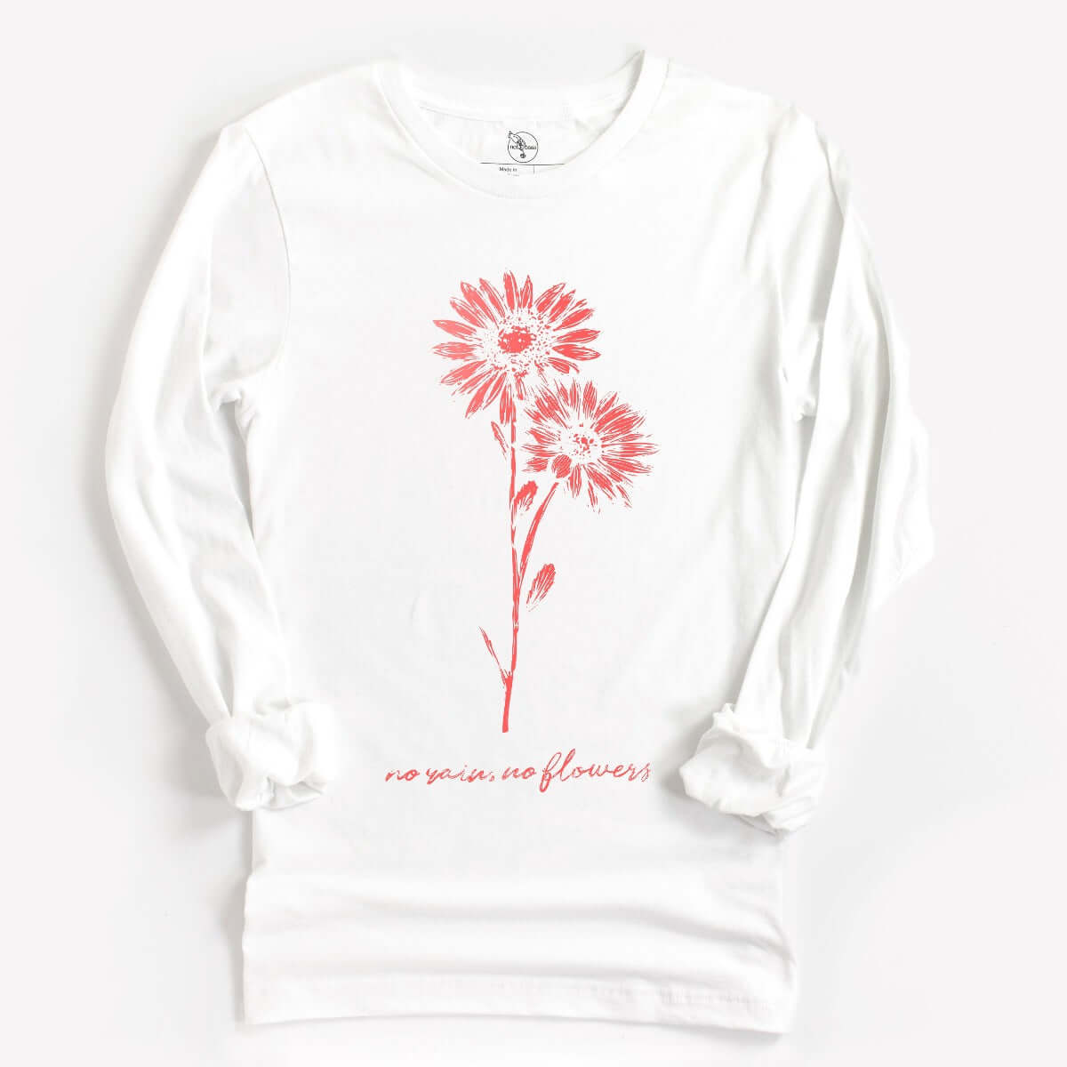 No Rain No Flowers 3.1 (Red) Long Sleeve Tee