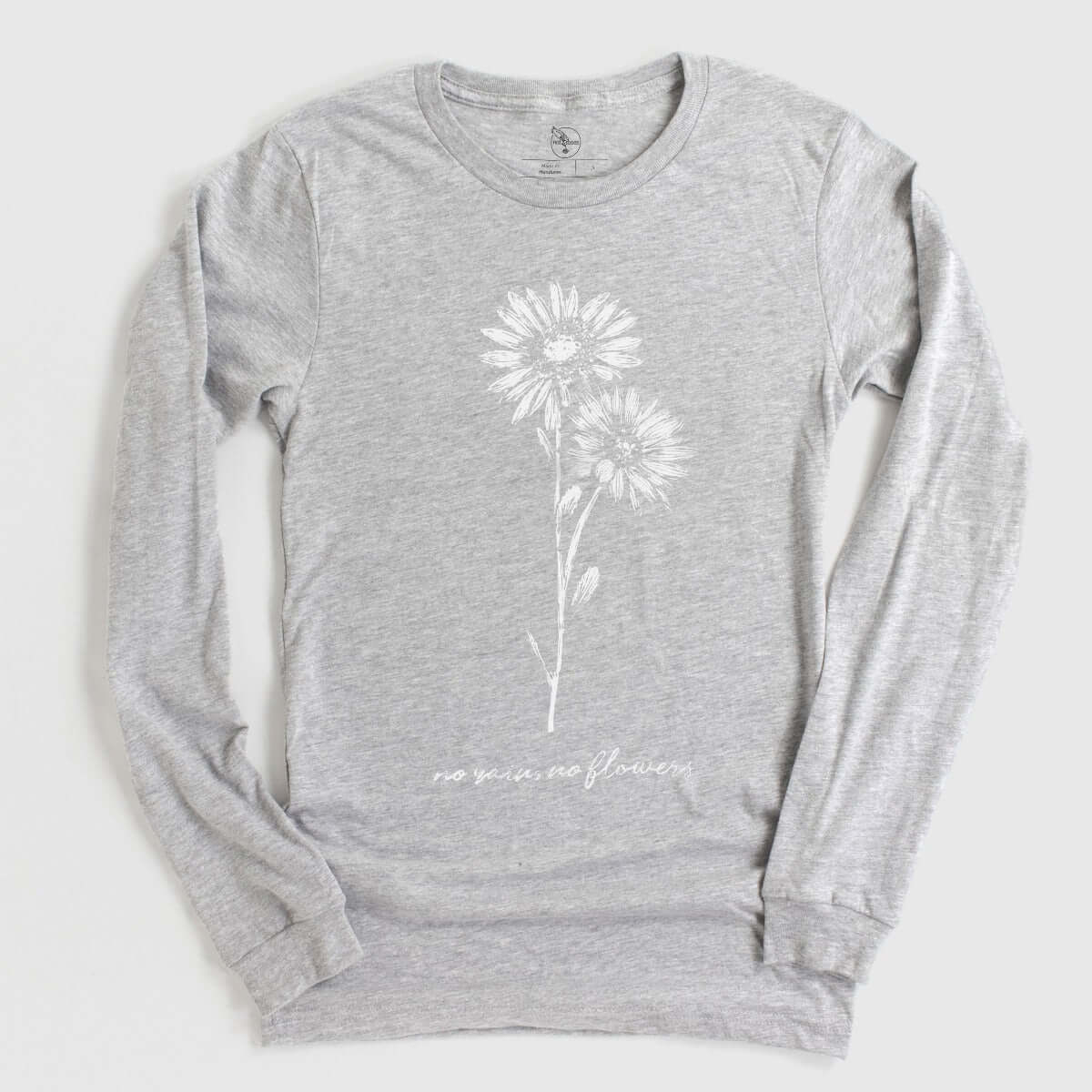 No Rain No Flowers 3.1 (White) Long Sleeve Tee