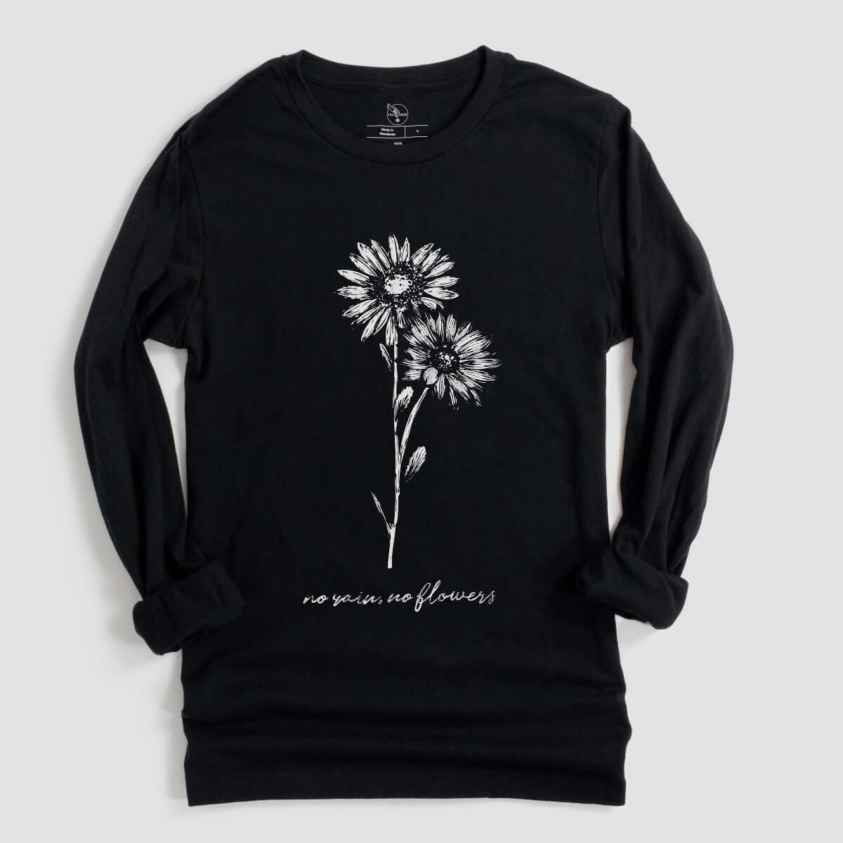 No Rain No Flowers 3.1 (White) Long Sleeve Tee